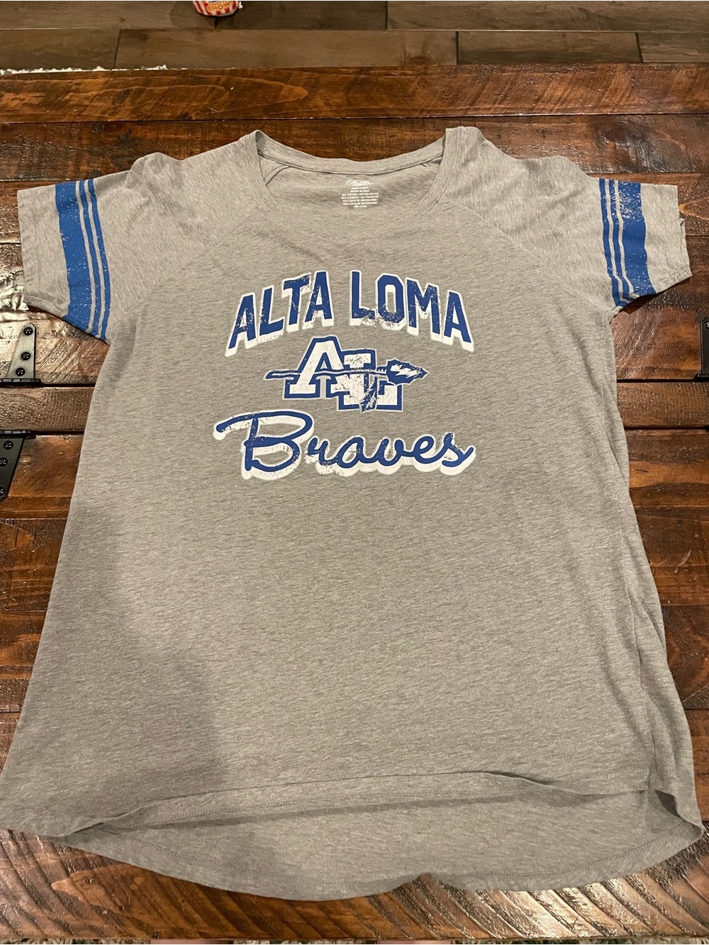 Alta Loma Braves Gray & Blue Short Sleeve Tee